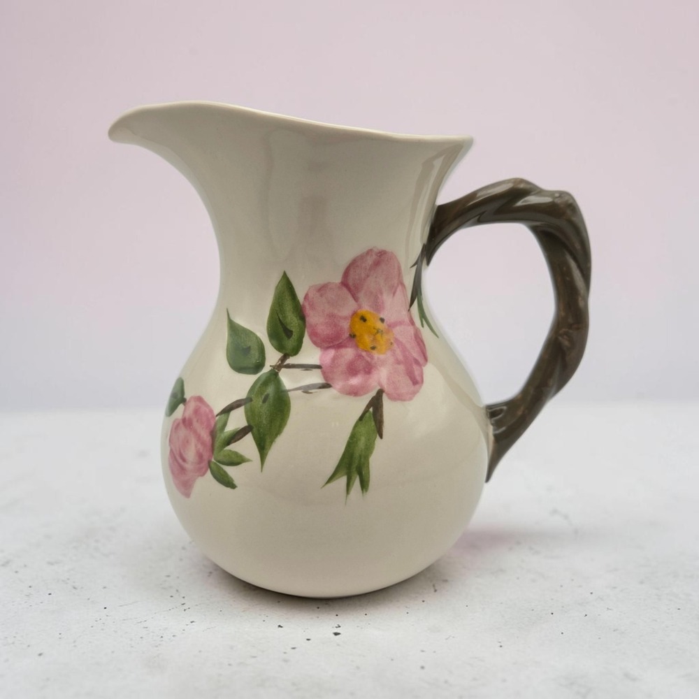 Vintage Franciscan Desert Rose Pitcher 4 Cup 32 Oz Made In England Cottagecore